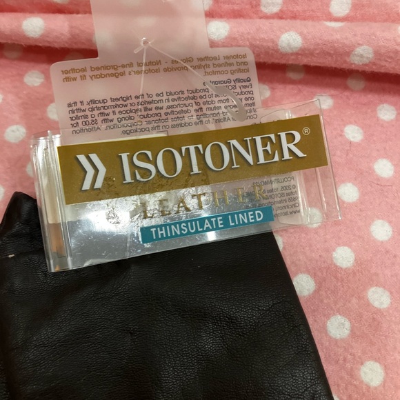 Isotoner Leather Gloves M - Picture 4 of 9